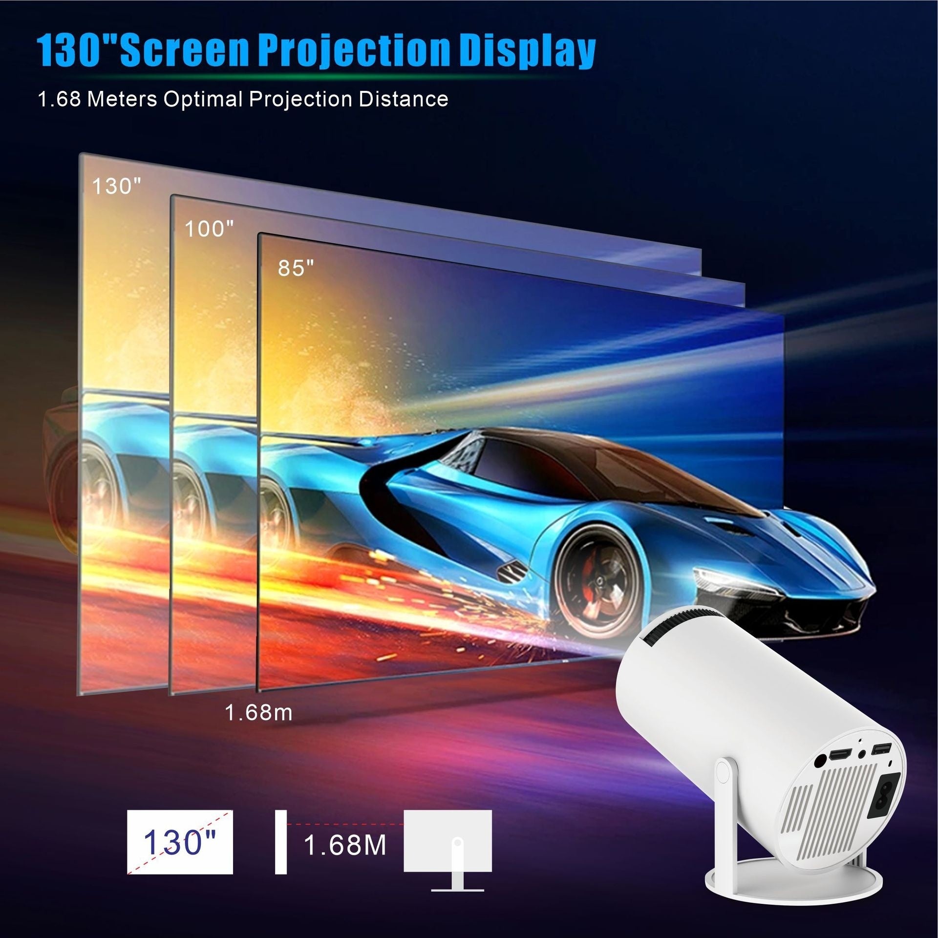 Shadow Gadgets™ | HY300 Pro Mini 4K Wireless Portable Projector